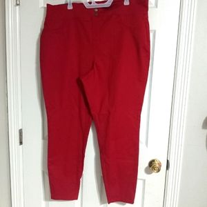 Terra &sky skinny mid rise red jegging sz 2x